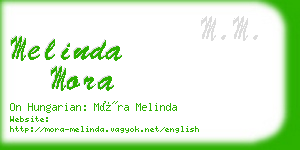 melinda mora business card